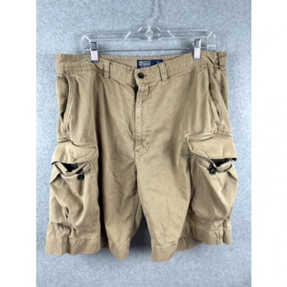 Polo Ralph Lauren‎ Cargo Shorts Men's 36 Khaki Brown Outdoors Utility Workwear
